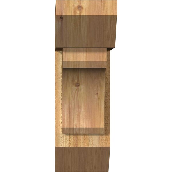 Legacy Slat Rough Sawn Bracket W/ Offset Brace, Western Red Cedar, 8W X 20D X 24H